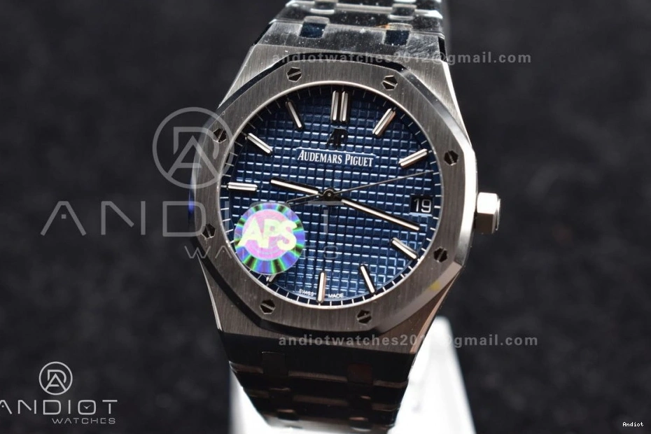 A4302 Super Royal Best SS on Clone 1:1 Dial APSF Blue 15500 Edition Oak Textured Bracelet 41mm SS 0507
